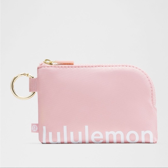 Lululemon Clippable Card Pouch Pink Haze /White - Picture 1 of 7